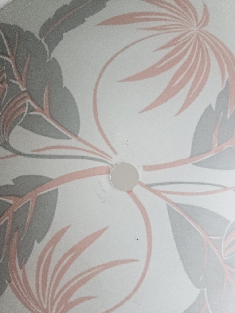 Vintage Mid Century Modern Palm Leaf/Palm Tree Ceiling Flush Mount Light Shade - Picture 5 of 12